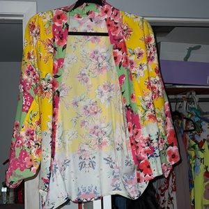 Anthropologie Floral Kimono Cardigan